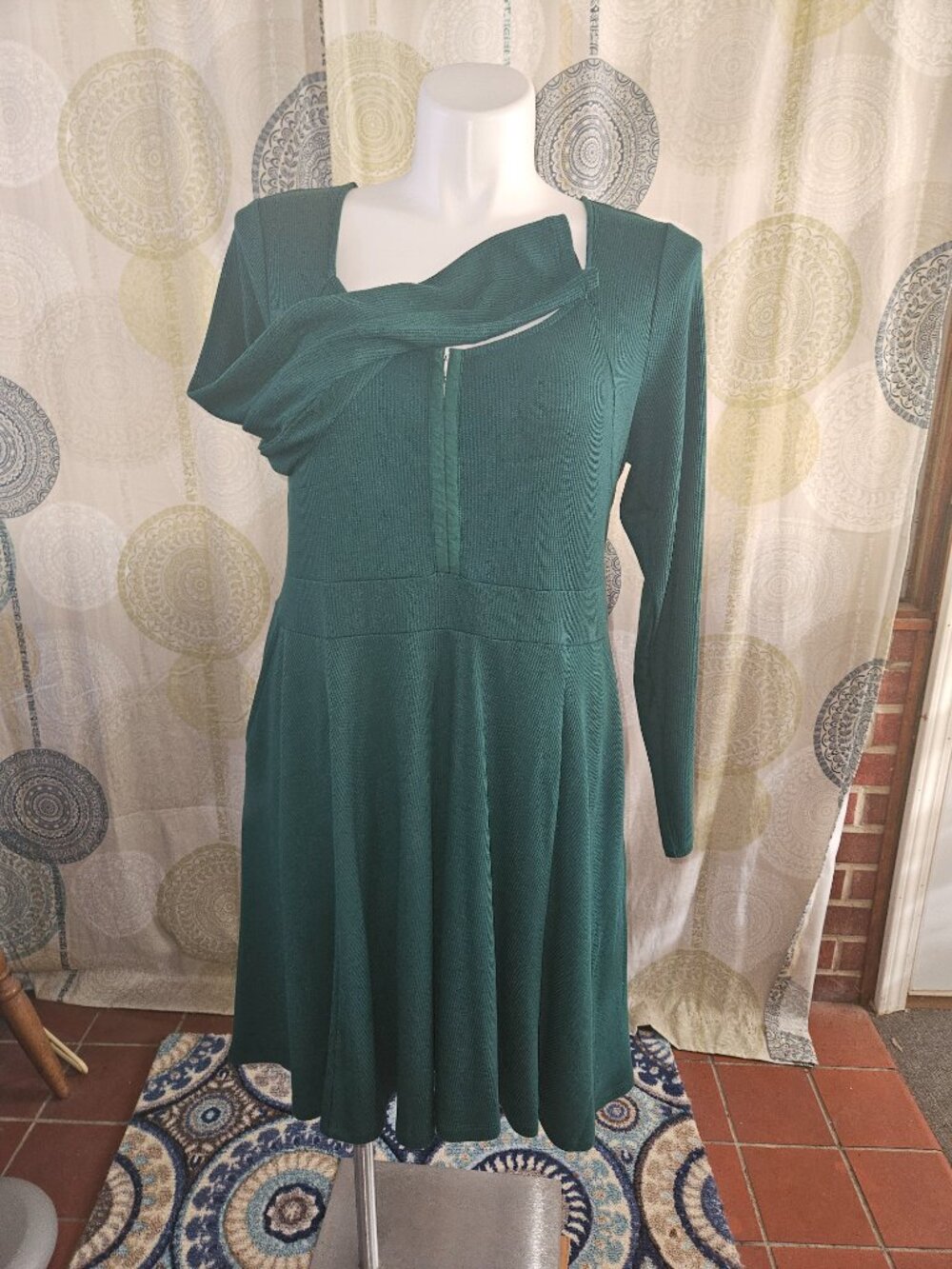 NWOT Torrid Green Waffle Skater Mini Dress (2X) - Picture 5 of 12